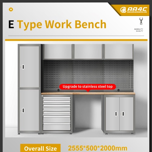 E type Combination Workbench Workshop Tool Storage Tabletop Workstation Assembly Worktable Cabinet