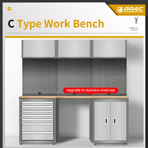 C type Combination Workbench Workshop Tool Storage Tabletop Workstation Assembly Worktable Cabinet