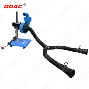 AA4C car exhaust extracting system auto vehicle exhaust dolly for car with single or dual pipe control customize size