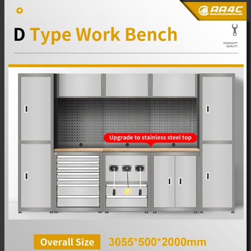 D type Combination Workbench Workshop Tool Storage Tabletop Workstation Assembly Worktable Cabinet