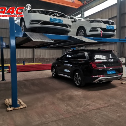 4 post 4 cars parking lift  vehicle lift auto storage system auto parking system  Parking elevator Car stacker Vehicle stacker Automobile parking lift Car hoist