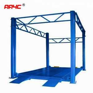 hydraulic cylinder+steel rope high rise 4 post elevator Full platform ,Lifting height 3M-7M;